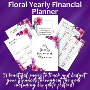 Floral Yearly Financial Planner