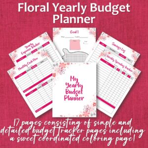 Floral Yearly Budget Planner