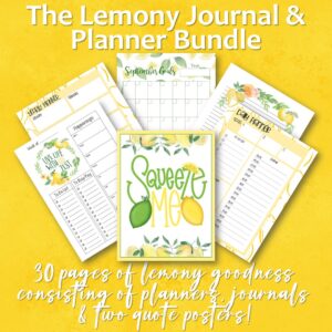The Lemony Journal, Planner & Quote Poster Bundle