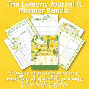 The Lemony Journal, Planner & Quote Poster Bundle
