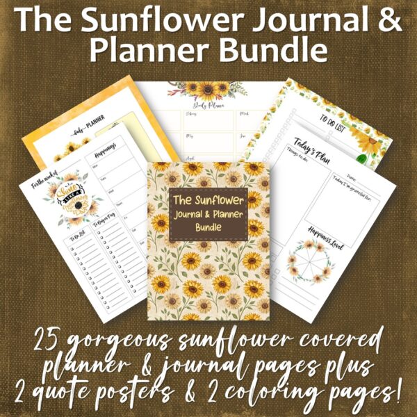 The Sunflower Journal & Planner Bundle