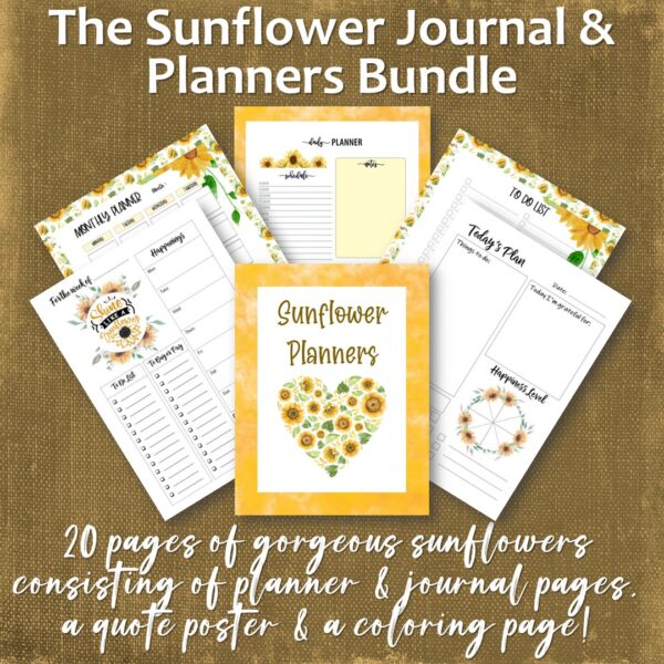The Sunflower Journal & Planner Bundle