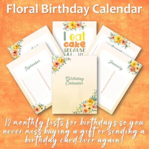 Floral Birthday Calendar
