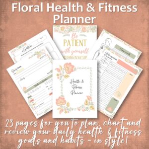 Floral Health & Fitness Planner