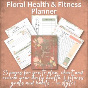 Floral Health & Fitness Planner