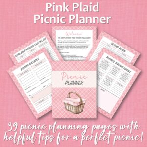 Pink Plaid Picnic Planner