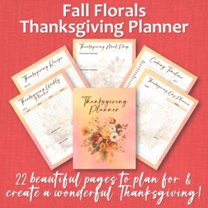 Fall Florals Thanksgiving Planner