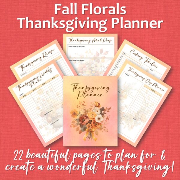 Fall Florals Thanksgiving Planner