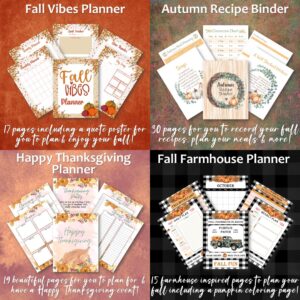 Fall Planners & Recipe Binder Bundle